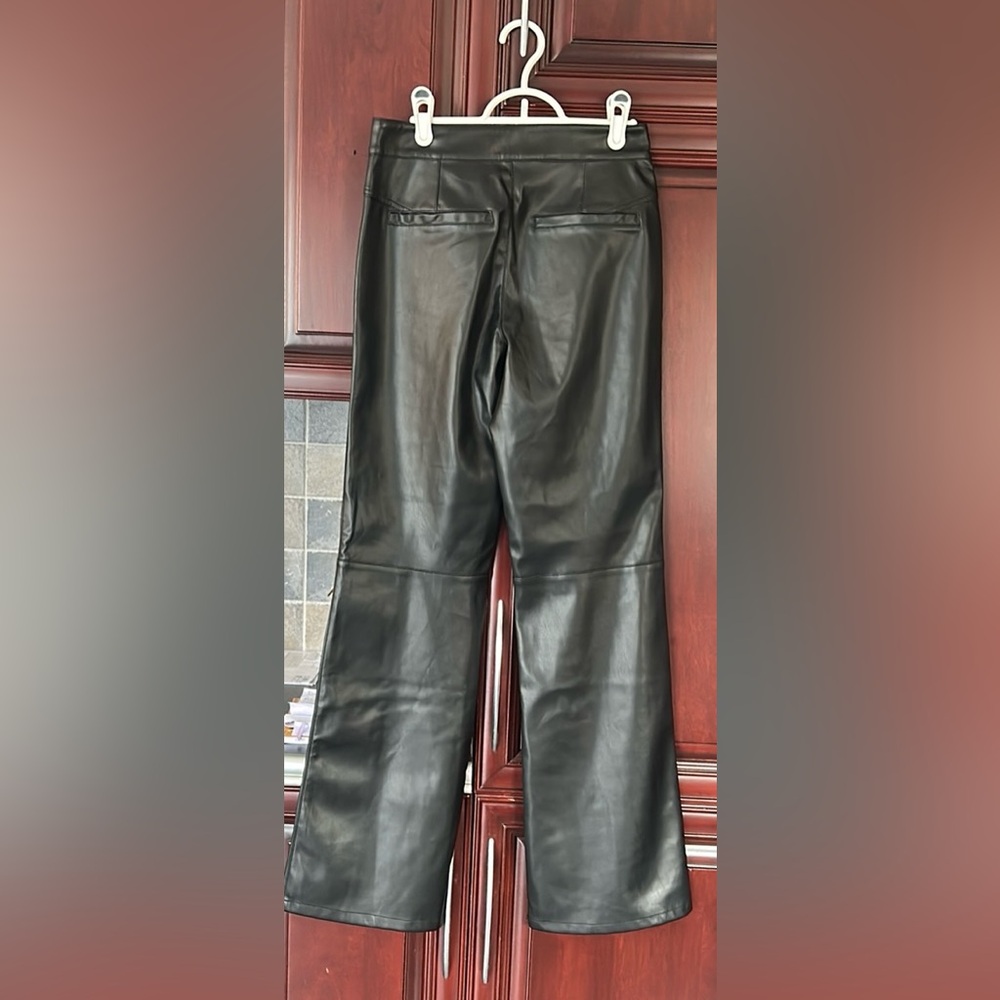 FREE PEOPLE x We The Free Uptown High Rise Black  Faux Leather Pant size 4 - Picture 10 of 10